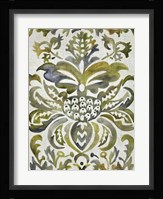 Verdant Damask IV Framed Print