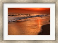 Sunset Reflections Off Clouds And Ocean Shore, Cape May NJ Fine Art Print