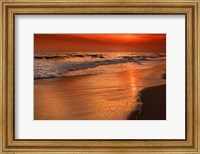 Sunset Reflections Off Clouds And Ocean Shore, Cape May NJ Fine Art Print