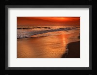 Sunset Reflections Off Clouds And Ocean Shore, Cape May NJ Fine Art Print