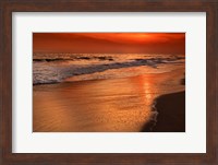 Sunset Reflections Off Clouds And Ocean Shore, Cape May NJ Fine Art Print