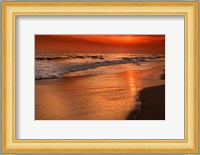 Sunset Reflections Off Clouds And Ocean Shore, Cape May NJ Fine Art Print