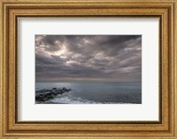 Sunrise On Stormy Beach Landscape, Cape May National Seashore, NJ Fine Art Print