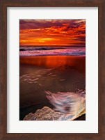 Sunset Reflection on Beach 1, Cape May, NJ Fine Art Print