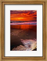 Sunset Reflection on Beach 1, Cape May, NJ Fine Art Print