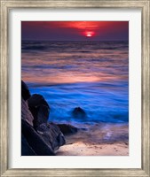 Sunset Reflection on Beach 4, Cape May, NJ Fine Art Print