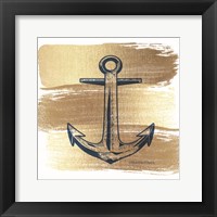 Brushed Gold Anchor Fine Art Print