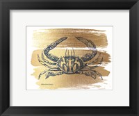 Brushed Gold Crab Fine Art Print