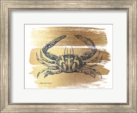 Brushed Gold Crab Fine Art Print