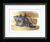 Brushed Gold Seashell Framed Print