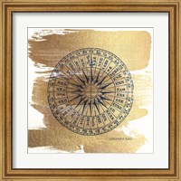 Brushed Gold Compass Fine Art Print