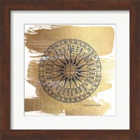 Brushed Gold Compass Fine Art Print