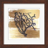 Brushed Gold Branch Coral Fine Art Print