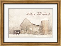 Merry Christmas Farm Fine Art Print
