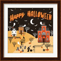 Spooky Village IV Happy Halloween Fine Art Print