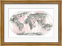 World Map Blush v2 Fine Art Print
