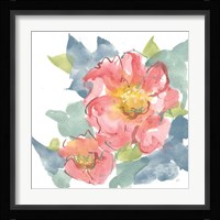 Peony in the Pink II on White Framed Print