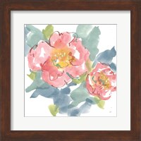 Peony in the Pink I on White Fine Art Print