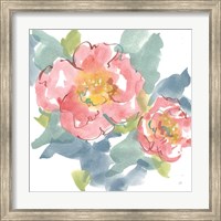 Peony in the Pink I on White Fine Art Print