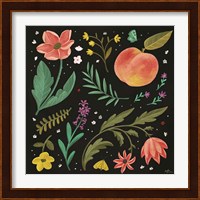 Spring Botanical II Black Fine Art Print