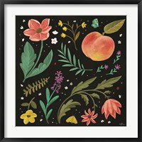 Spring Botanical II Black Fine Art Print