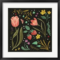 Spring Botanical III Black Fine Art Print