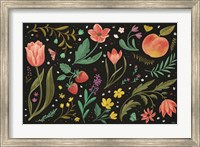 Spring Botanical I Black Fine Art Print