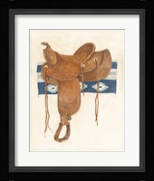 Western Saddle II Light Framed Print