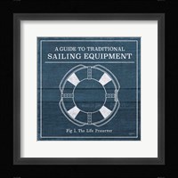 Vintage Sailing Knots X Framed Print