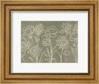 Sage Floral I Crop Fine Art Print