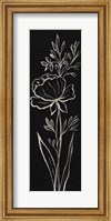 Black Floral III Crop Fine Art Print