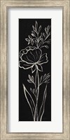 Black Floral III Crop Fine Art Print