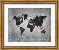 Riveting World Map Fine Art Print