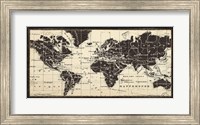 Old World Map Parchment Fine Art Print