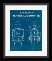 Locomotive Blueprint III Framed Print