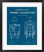 Locomotive Blueprint III Framed Print