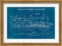 Locomotive Blueprint I Fine Art Print