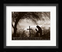 Cowboy at the Cross (Naked I came from my mother's womb...) Fine Art Print