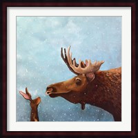 Moose and Rabbit Fine Art Print