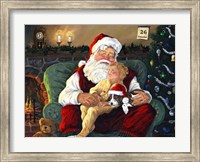 Santa With Child Fine Art Print