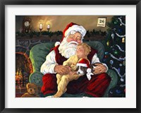 Santa With Child Fine Art Print