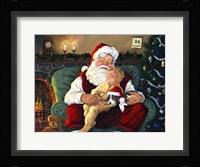 Santa With Child Fine Art Print