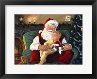 Santa With Child Fine Art Print