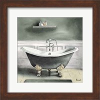Smoky Gray Bath I Fine Art Print