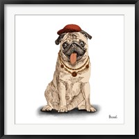 Pugs in Hats I Fine Art Print