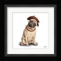 Pugs in Hats IV Framed Print