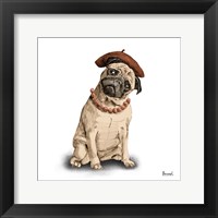 Pugs in Hats IV Framed Print