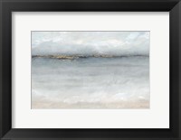 Serene Sea Grey Gold Landscape Fine Art Print