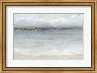 Serene Sea Grey Gold Landscape Fine Art Print