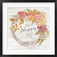 Farmhouse Hydrangea Wreath Spice II Happy Place Fine Art Print
